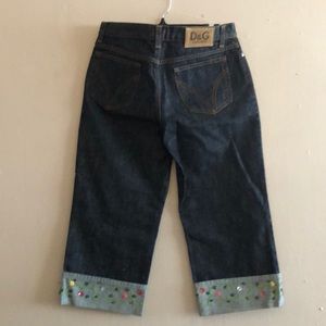 DOLCE & GABBANA denim knickers w/ beading